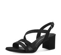 MARCO TOZZI Women's 2-28343-42 Heeled Sandal, Black, 5