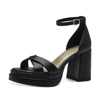 MARCO TOZZI Women's 2-28361-42 Heeled Sandal, Black, 7.5