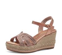 MARCO TOZZI Women's 2-28370-42 Wedge Sandal, Rose Met Comb, 5.5