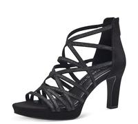 MARCO TOZZI Women's 2-28373-42 Heeled Sandal, Black Comb, 7.5