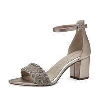 MARCO TOZZI Women's 2-28399-42 Heeled Sandal, Platinum Comb, 3.5