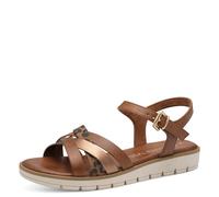 MARCO TOZZI Women's 2-28604-44 Sandals, Cognac Comb, 6.5 UK