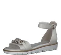 MARCO TOZZI Women's 2-28610-42 Wedge Sandal, Cream, 7.5