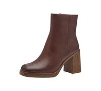 MARCO TOZZI Women's Ankle Boots with Block Heel with Zip, Chestnut, 8 UK