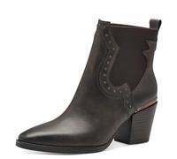 MARCO TOZZI Women's Ankle Boots with Heel Cowboy Pointed Toe, mocha, 7 UK