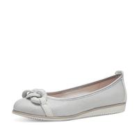 MARCO TOZZI Women's Ballet Flats Round Lace Elegant, White Comb, 7 UK
