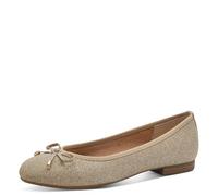 MARCO TOZZI Women's Ballet Flats, Soft Feel Me Footbed, Soft Lining, Vegan, 2-22135-42 Ballet Flats, Platinum, 6 UK