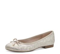 MARCO TOZZI Women's Ballet Flats with Bow Vegan, Leo White, 6 UK
