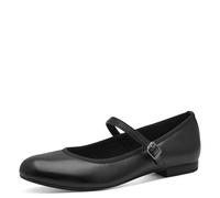 MARCO TOZZI Women's Ballet Flats with Straps, Vegan, Black (Black Nappa), 8 UK
