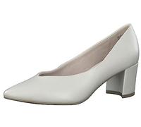 MARCO TOZZI Women's Block Heel, Soft Feel me Footbed, Ideal for Business and Leisure 2-2-22419-20 Pump, Cream, 8 UK