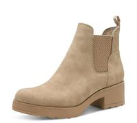 MARCO TOZZI Women's Chelsea Boots Vegan with Block Heel, Dune, 7 UK