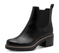 MARCO TOZZI Women's Chelsea Boots with Block Heel Vegan, black, 7 UK