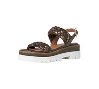 Marco Tozzi Women's Damen 2-2-88710-28 Leder Sandalette Heeled Sandal, Khaki Comb, 10 UK