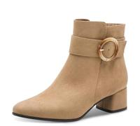 MARCO TOZZI Women's Elegant Block Heel Ankle Boots, beige, 6 UK