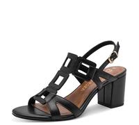 MARCO TOZZI Women's Elegant Block Heel Sandals, Black, 9 UK