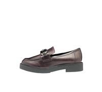 MARCO TOZZI Women's Elegant Loafers with Buckle, Bordeaux Brush, 4 UK
