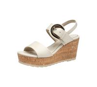 MARCO TOZZI Women's Elegant Velcro Wedge Heel Sandals, Cream, 7 UK