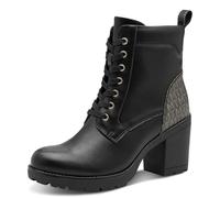 MARCO TOZZI Womens Faux Leather Lace Up Ankle Boots, Black (Black Comb), 8.5 UK