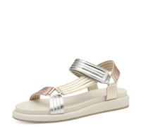MARCO TOZZI Women's Flat Sandals with Fastening, Comfortable, Metallic Multi, 7 UK