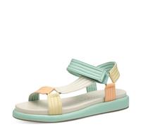 MARCO TOZZI Women's Flat Sandals with Velcro Fastening, Comfortable, Seafoam Comb, 4 UK
