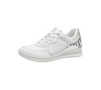 MARCO TOZZI Women's Flat Trainers with Laces Vegan, White Comb, 5 UK