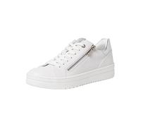 MARCO TOZZI Women's Flat Trainers with Zip Vegan, White Comb 1, 6 UK