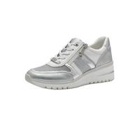 MARCO TOZZI Women's Flat Zip Chunky Sole Trainers, White Comb, 8 UK