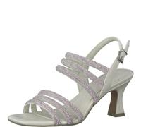 MARCO TOZZI Women's Glitter Festive Heel Sandals, Cream Comb, 8.5 UK