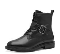 MARCO TOZZI Women's Lace-Up Ankle Boots with Leather Content Elegant, black, 9 UK