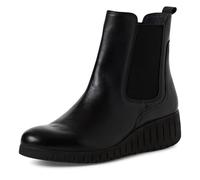 MARCO TOZZI Women's Leather Chelsea Boots with Wedge Heel, black, 8.5 UK