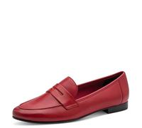 MARCO TOZZI Women's Loafers Soft Feel Me Footbed Leather Soft Lining Comfortable, red (RED), 4.5 UK