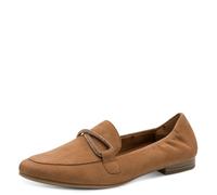 MARCO TOZZI women's loafers soft Feel Me footbed leather soft lining elegant, beige (BISCUIT), 4.5 UK