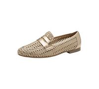 MARCO TOZZI Women's Loafers Soft Feel Me Footbed Soft Lining Simple, Metallic (Gold), 7.5 UK