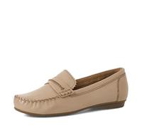 MARCO TOZZI Women's Moccasin Leather Refined, Beige (Taupe), 7.5 UK