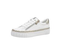 MARCO TOZZI Women's Platform Trainers with Zip, Comfortable, White Comb, 5 UK