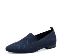 MARCO TOZZI Women's Round Toe Block Heel Loafers, Navy, 4 UK