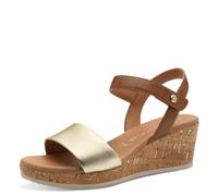 MARCO TOZZI Women's Sandal Soft Feel Me Footbed Leather Soft Lining Stylish, Metallic (Gold Comb), 7 UK