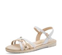 MARCO TOZZI Women's Sandal soft Feel Me Footbed soft Lining Modern, white (WHITE COMB), 7 UK