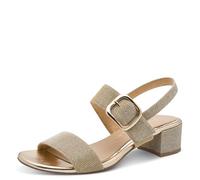 MARCO TOZZI Women's Sandal soft Feel Me Footbed Vegan soft Lining Vegan, metallic (PLATINUM), 4 UK