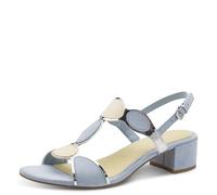 MARCO TOZZI women's sandal soft Feel Me footbed Vegan vegan heeled sandals for the perfect summer look, blue (LT.BLUE COMB), 4 UK