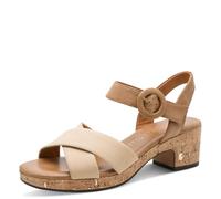 MARCO TOZZI Women's Sandals with Heel with Adjustable Strap Vegan, Biscuit Comb, 8 UK