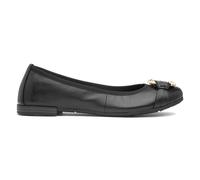 Marco Tozzi Womens Shoes Black Adults Ladies Ballerina Gold Leather School SIZE