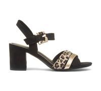 Marco Tozzi Womens Shoes Black Adults Ladies Heels Sandals Leopard Print SIZE