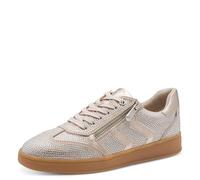 MARCO TOZZI Women's Sneaker Soft Feel Me Removable Footbed Soft Lining Modern, Metallic (Platinum), 7 UK