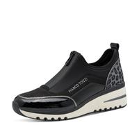 MARCO TOZZI Women's Sneaker Soft Feel Me Removable Footbed Soft Lining Vegan Vegan, Black (Black Comb), 4 UK
