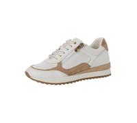 MARCO TOZZI Women's Trainers Flat with Leather Content Leisure, White Dune, 7 UK