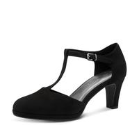 MARCO TOZZI Women's Vegan Elegant Pumps with Straps, Black, 8 UK