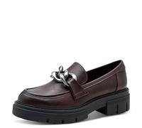 MARCO TOZZI Women's Vegan Platform Loafers, Bordeaux, 8.5 UK