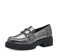 MARCO TOZZI Women's Vegan Platform Loafers, Grey (Pewter), 6 UK