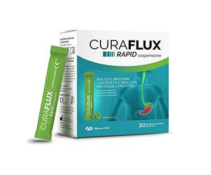 Marco Viti CURAFLUX Rapid Oral Suspension 30 Stick Pack of 10ml - with Sodium Alginate, Bicarbonate and Calcium Carbonate, Rapid Relief from Reflux, Burning, Hyperacidity, Ideal for Digestion